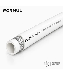 Полипропиленовая труба Formul PP-R, армированная стекловолокном, PN 20, 20×2,8 мм